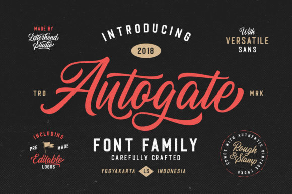 Autogate Family: A Script and Sans Font Combo for Dynamic Branding