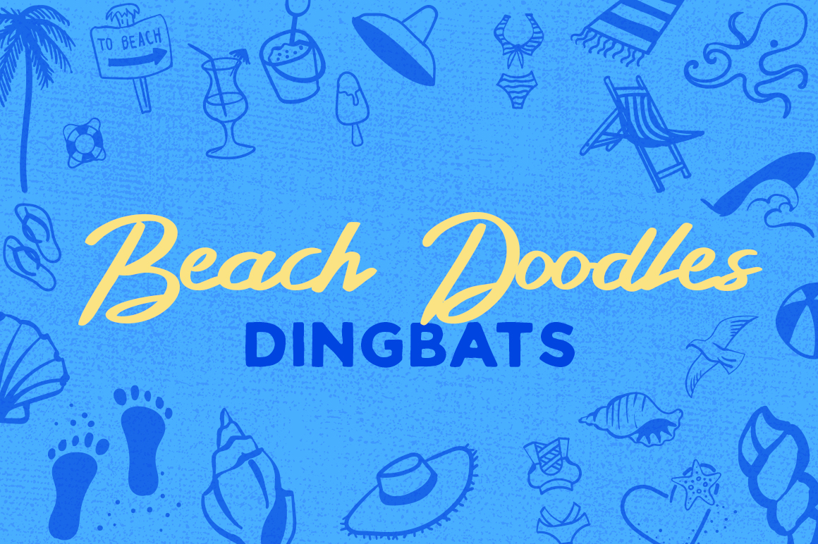 Beach Doodles Dingbat: A Font for Summer Vibes and Creative Craft Projects