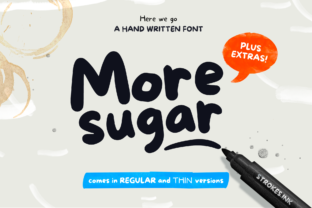 More Sugar: A Bouncy Handwritten Font for Creative Crafters
