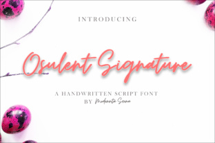 Osulent: A Script Font for Crafting Elegant Handwritten Designs