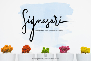 Signasari Extras: A Script Handwritten Font for Beautiful Craft Projects
