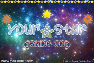 Your Star: A Cosmic Script Font for Creative Designers